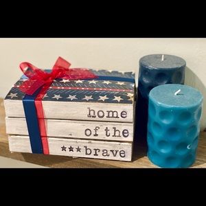 Patriotic Farmhouse Book Stack